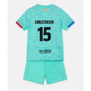 Barcelona Andreas Christensen #15 Replica Third Stadium Kit for Kids 2023-24 Short Sleeve (+ pants)